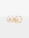 Aros Argollas Set Metal Set De Argollas Combinadas - Dorado