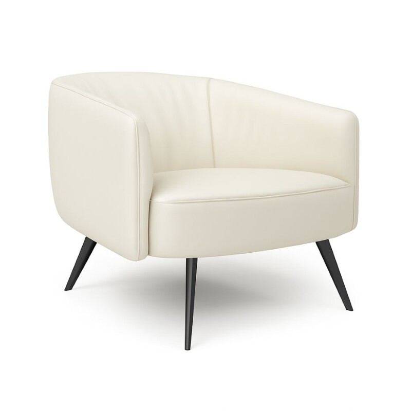 BUTACA CUERO - PERLA - PATAS METAL ONIX BUTACA CUERO - PERLA - PATAS METAL ONIX