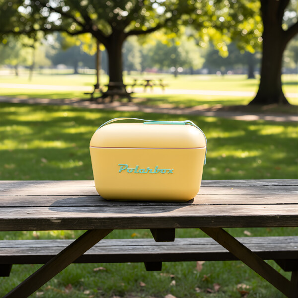 Conservadora Hielera Vintage 20L Litros Latas Hielo Polarbox Color Amarillo