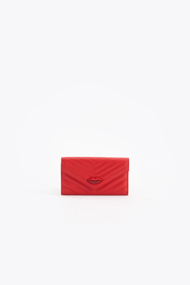 MAXI BILLETERA LIPSTICK FLAP Rojo