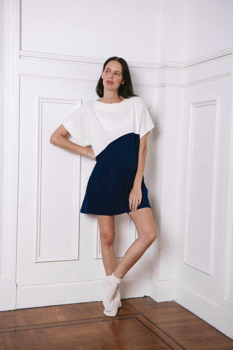 Remeron Bi color [V1] Crema & Azul