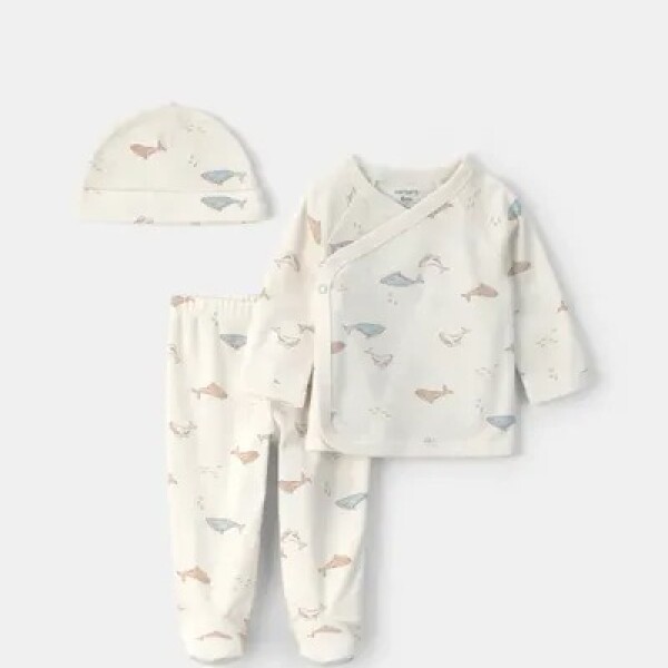 Primer muda Carters ballenas bata, pelele y gorro Primer muda Carters ballenas bata, pelele y gorro