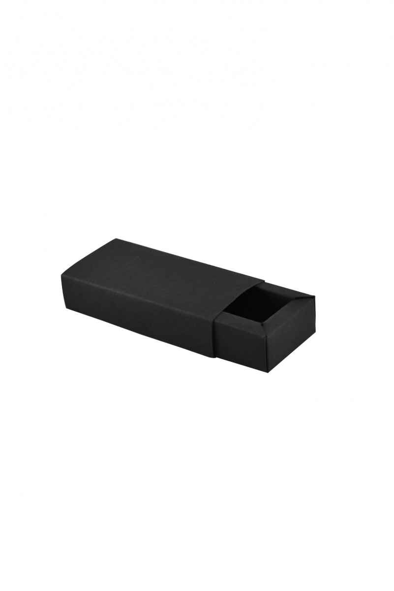 Caja eco bombones delux 6x12x2,5 cm. (3 bombones) - NEGRO 