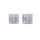Caravanas oro 18k estilo antiguo 2 tonos con brillantes. Caravanas oro 18k estilo antiguo 2 tonos con brillantes.