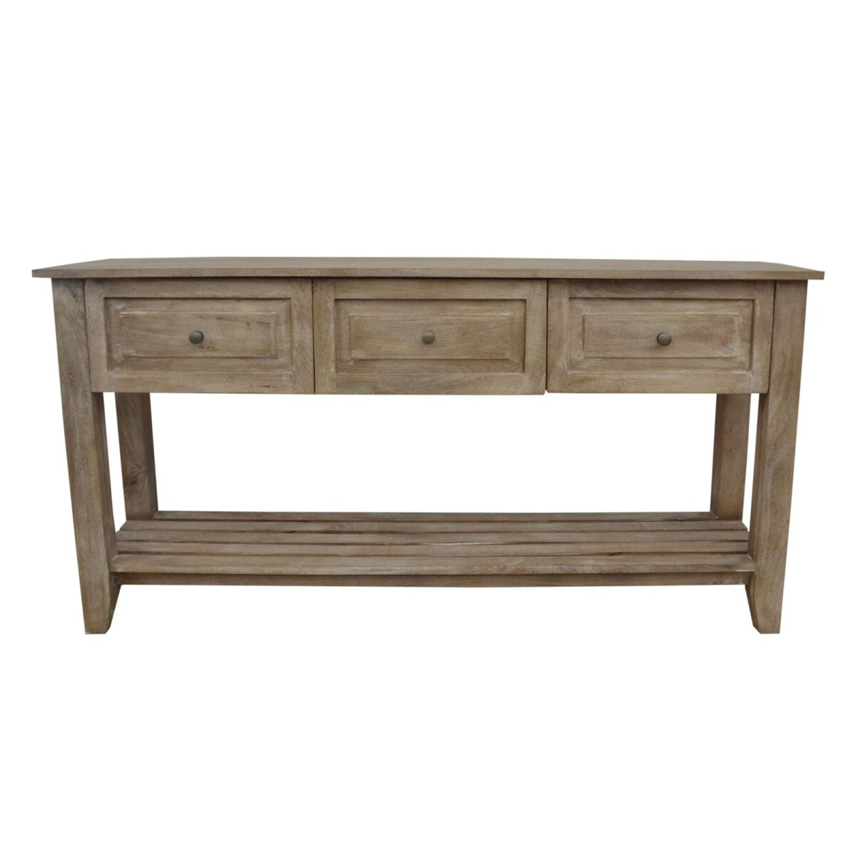 CONSOLA - MADERA-DE-MANGO NATURAL-BEIGE LINO NATURAL 