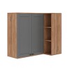 Aéreo Esquinero Americana 80cm 2 Puertas Gris Aéreo Esquinero Americana 80cm 2 Puertas Gris