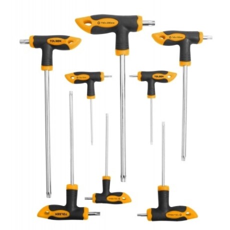 TOLSEN LLAVE ALLEN TORX MANGO T T10-50 MM JUEGO 8 PIEZAS Tolsen Llave Allen Torx Mango T T10-50 Mm Juego 8 Piezas