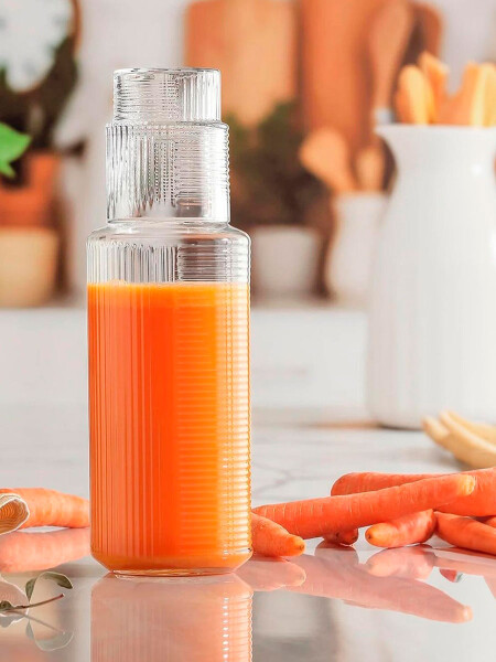 JARRA CON VASO SET 2PCS TRANSPARENTE