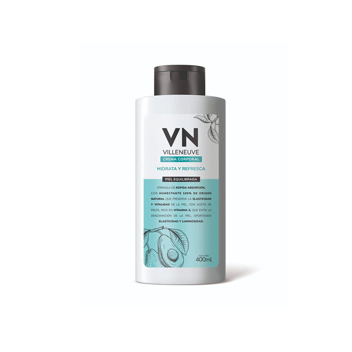 Villeneuve crema corporal - Hidrata y refresca 400 ml 