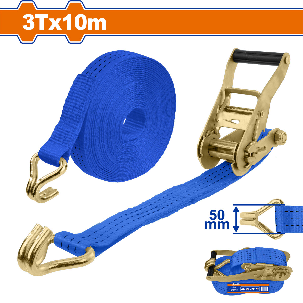 CINTA CATRACA 3 TONELADAS 10MT WADFOW WRT13310 