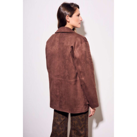 Campera Gamuza Chocolate