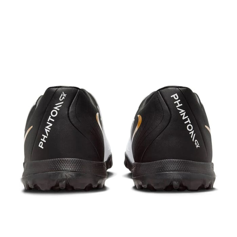 Futbol5 Adulto (TF) - Nike - NIKE CHAMPION PHANTOM GX II ACADEMY TF WHITE/BLACK-MTLC GOLD COI de H Blanco-negro