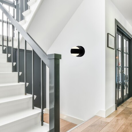 Aplique Led Bidireccional de Pared tipo spot esfera minimalista NEGRO