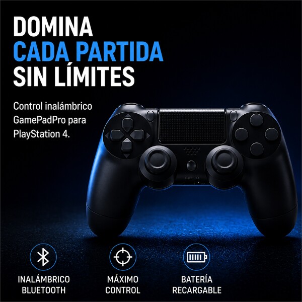 Joystick Inalámbrico para PS4 con Bluetooth y Batería Recargable Negro 1