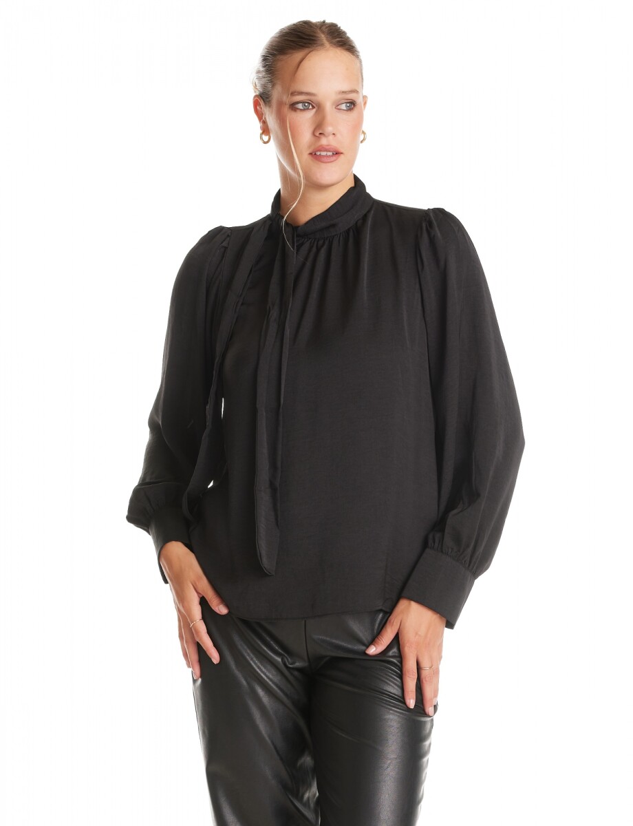 Blusa Lazo & Botones - Negro 