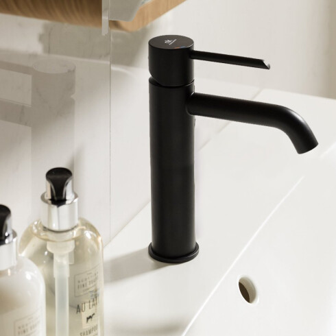 Griferia De Lavatorio Monocomando Negro Noken 000