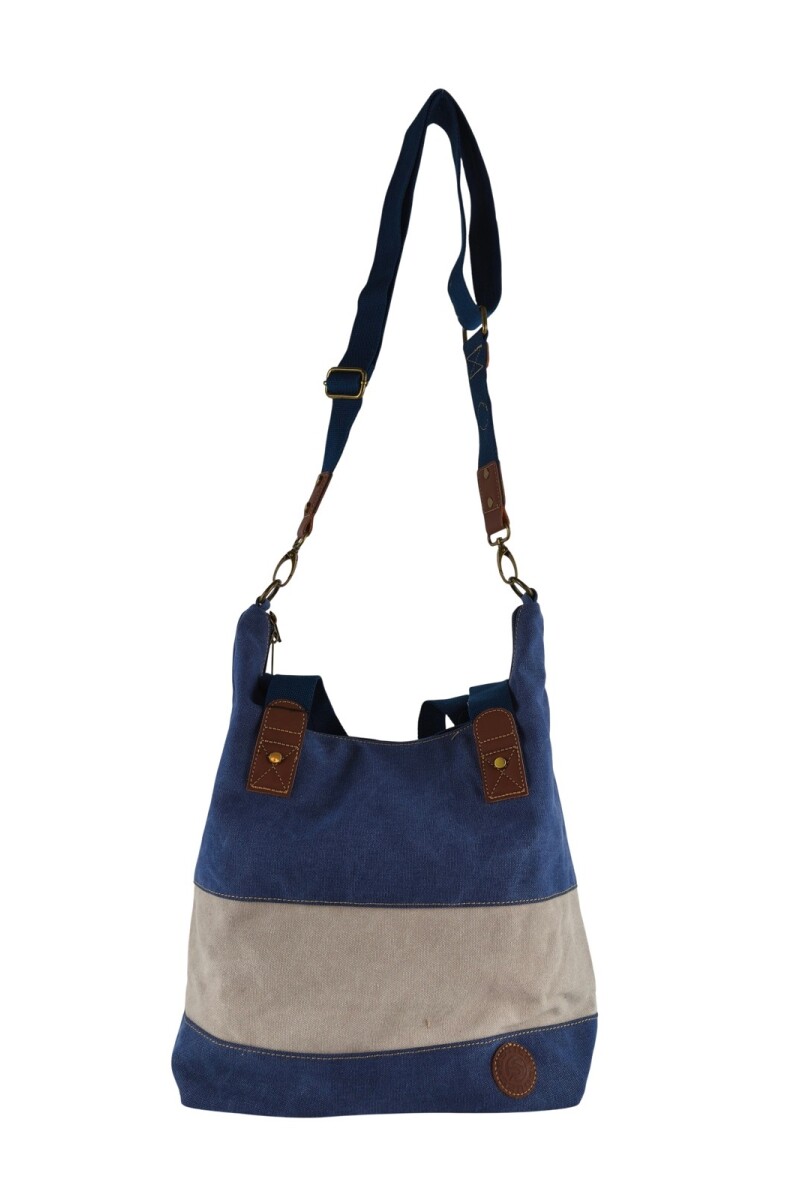 Bolso cartera lona azul