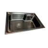Pileta Simple Cocina Negra Acero Inox. 68x45x21 Cm Pileta Simple Cocina Negra Acero Inox. 68x45x21 Cm