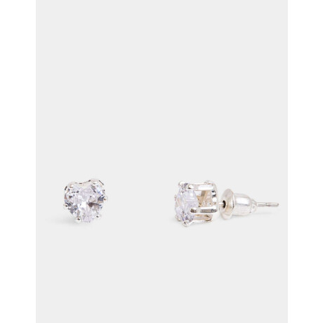 Aros Con Cubic Zirconia Plateado