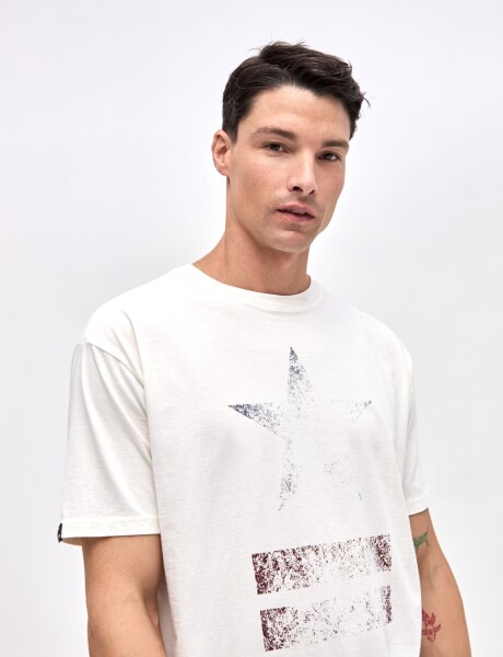 Remera Star Off white