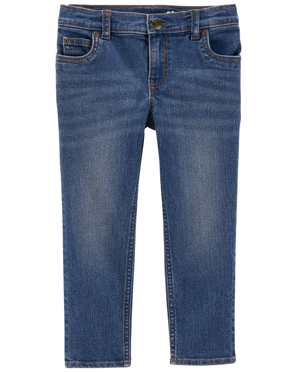 Pantalón de jean clásico lavado medio. Talles 9-24M 