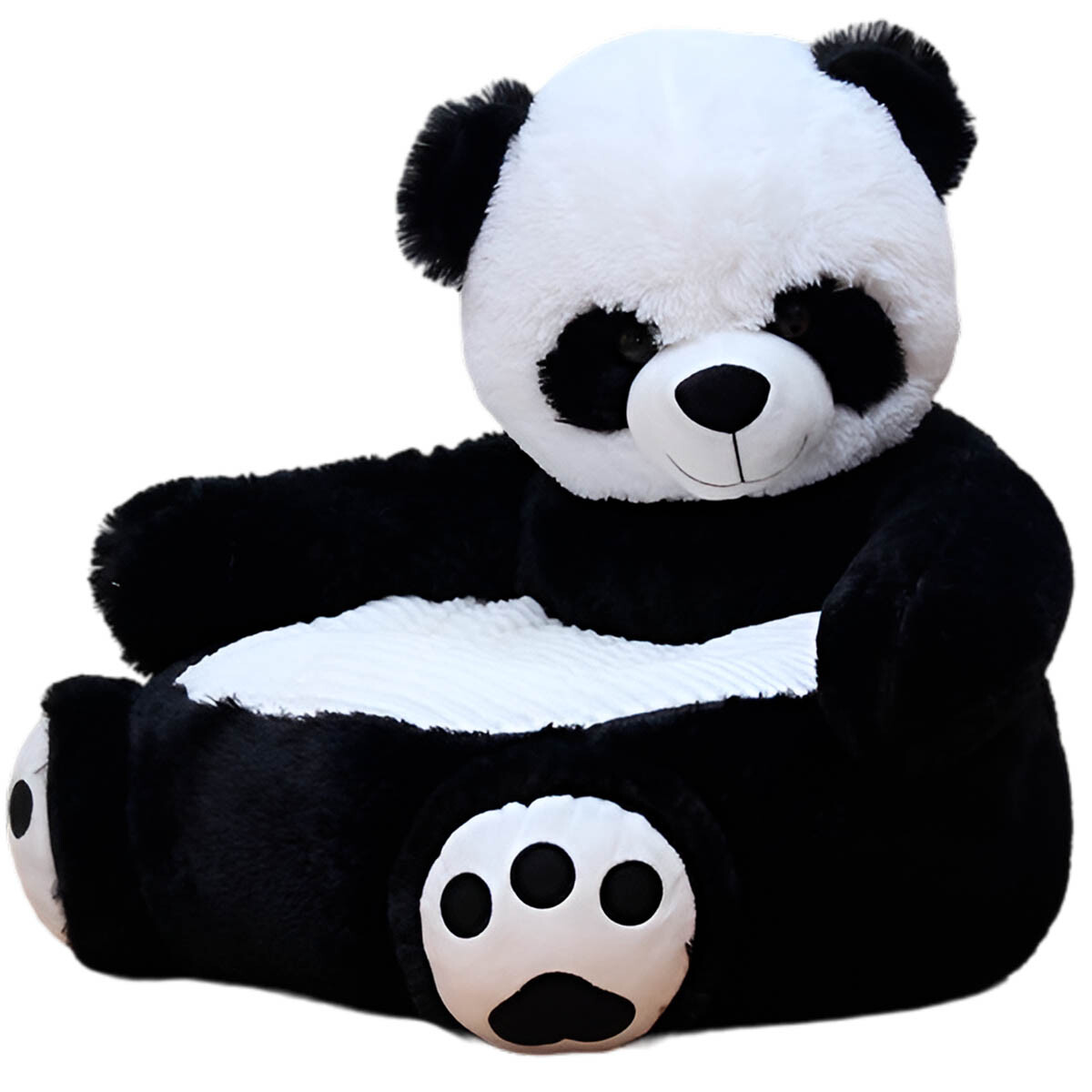 Sillón Puff Peluche Asiento Niños Animales Infantil - Oso Panda 