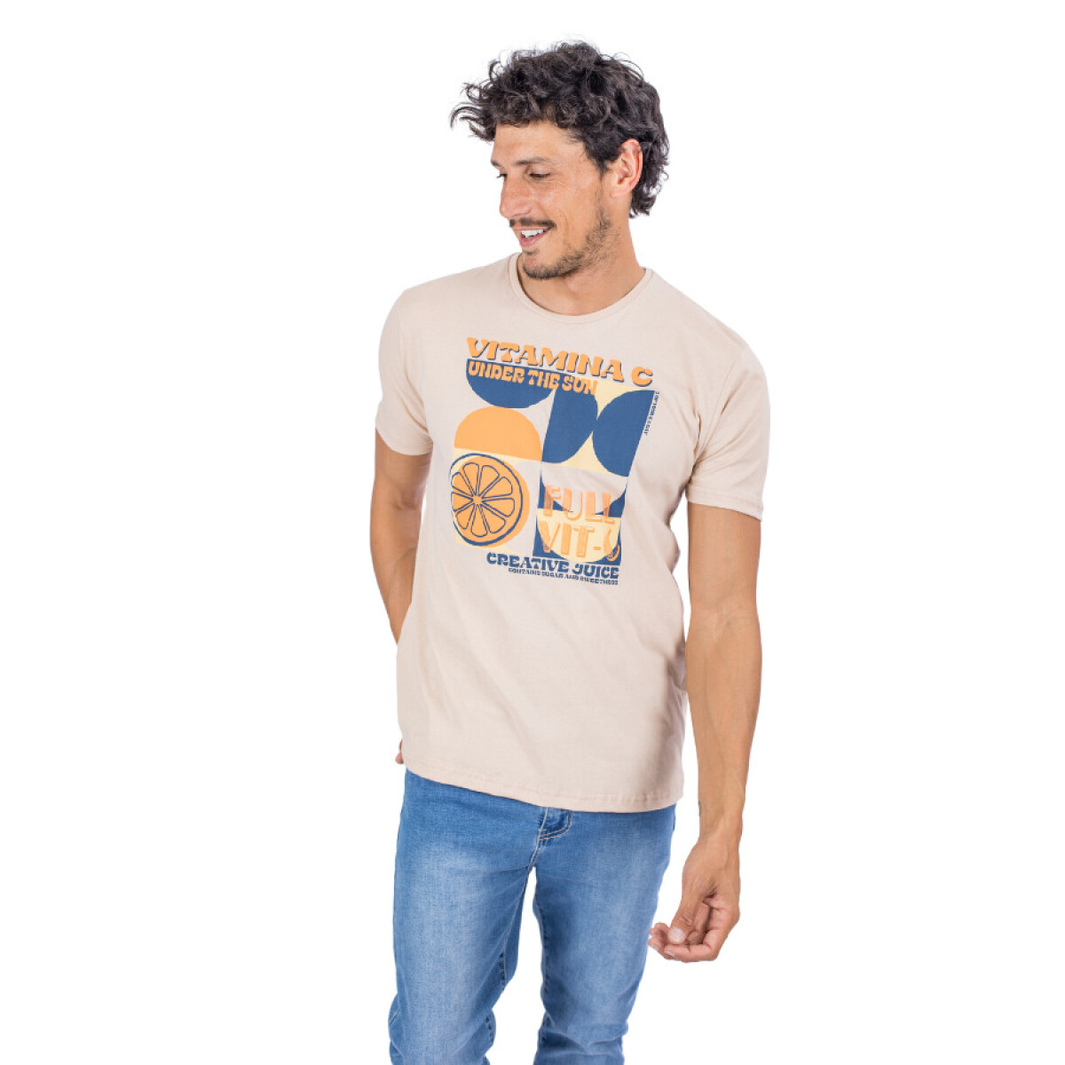 Camiseta UFO Vitamina Hombre - BEIGE 