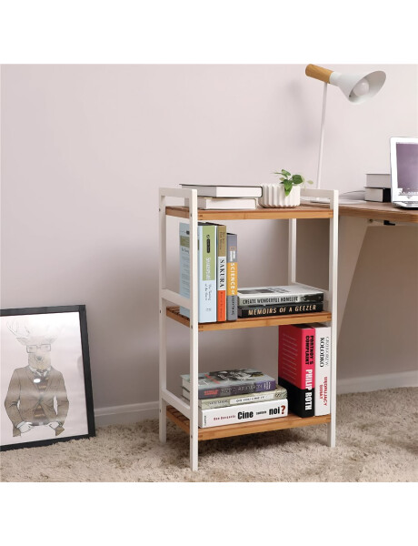 ESTANTERIA 3 TABLAS 45X32X80 CM BAMBOO CON BLANCO ESTANTERIA 3 TABLAS 45X32X80 CM BAMBOO CON BLANCO
