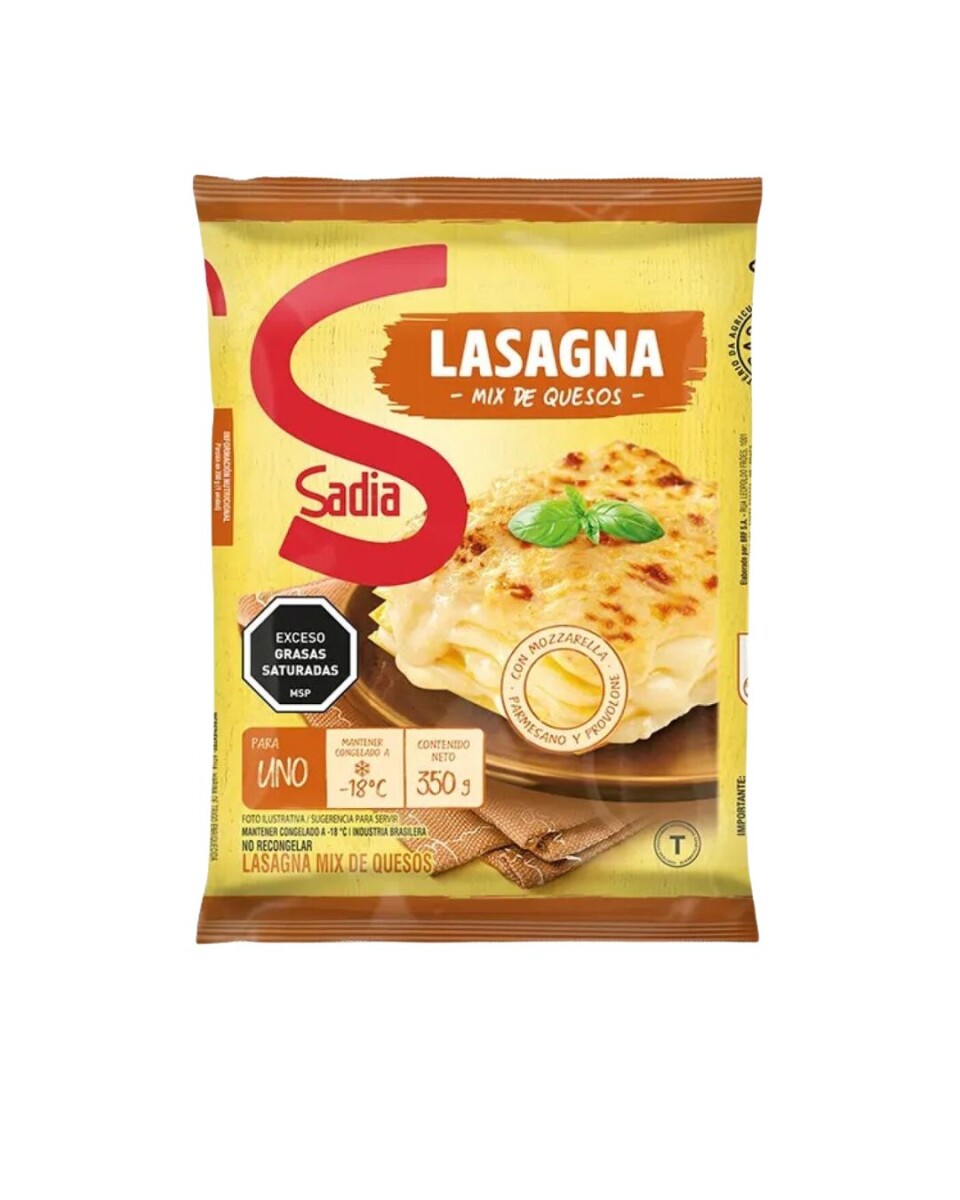 LASAGNA MX DE QUESOS 350 GRS (INDIVIDUAL) 