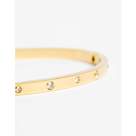 Brazalete Acero Con Bisagra Dorado