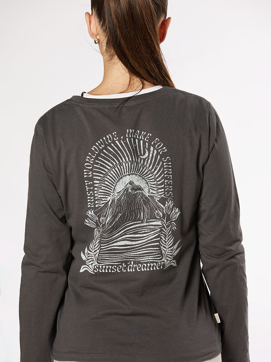 T-SHIRT M/L AGAVE RUSTY - Gris Oscuro 