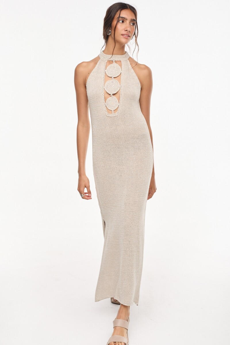 Vestido Espiral Vison Lurex