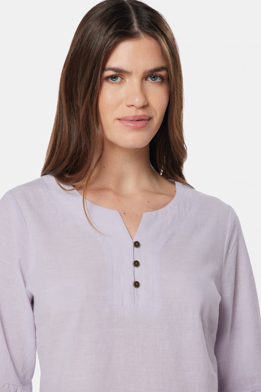 BLUSA DE LINO VOLADOS Lila