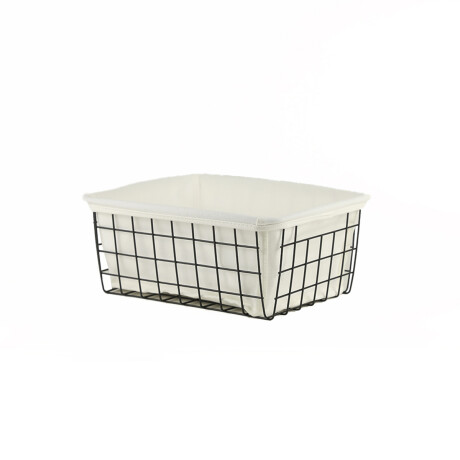 Canasto Cesto Organizador Metal Cocina Baño Oficina Negro