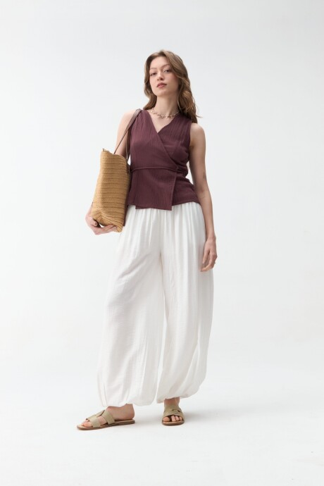 PANTALÓN BABUCHA ALBIA Blanco