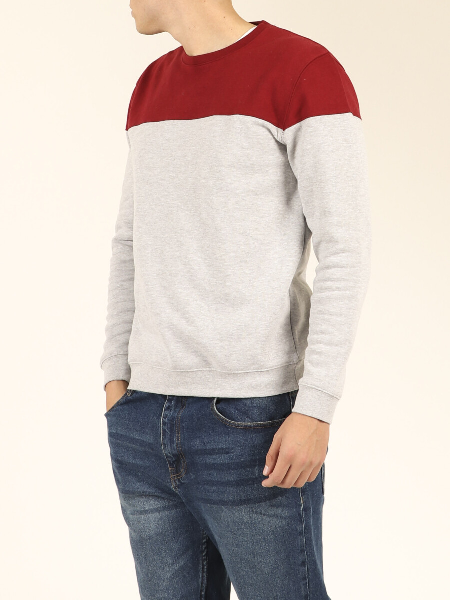 Sweater Harry - Gris/bordo 