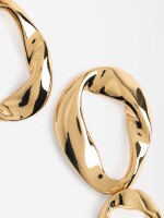 Pendientes Largos De Aros Irregulares dorado