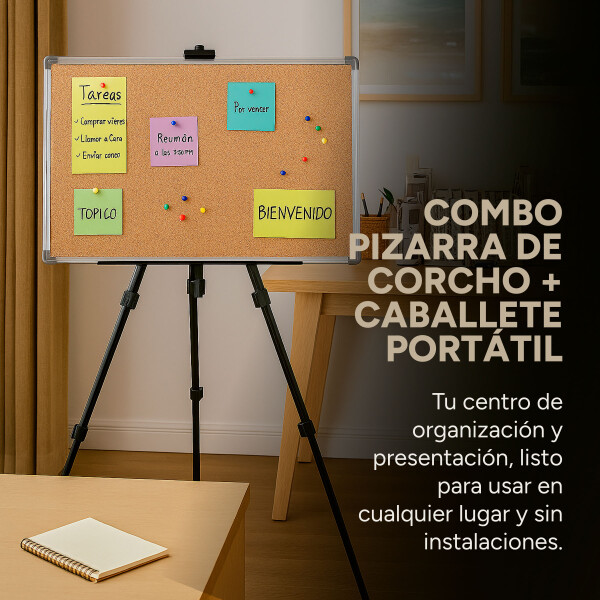 Pizarra Pizarron Corcho 70X100 100X70 Soporte Pie Combo Pizarra Pizarron Corcho 70X100 100X70 Soporte Pie Combo