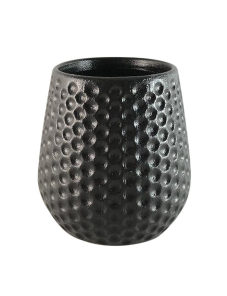 MACETA CERAMICA 12X12X12.5CM "DOTS" NEGRO MACETA CERAMICA 12X12X12.5CM "DOTS" NEGRO