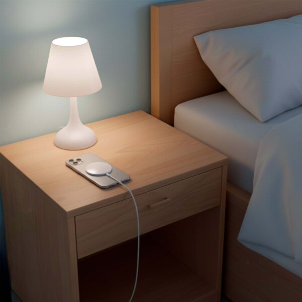 Cargador Qi Magnetico 15w Inalambrico Rapido Con Usb C Atrix Color Blanco