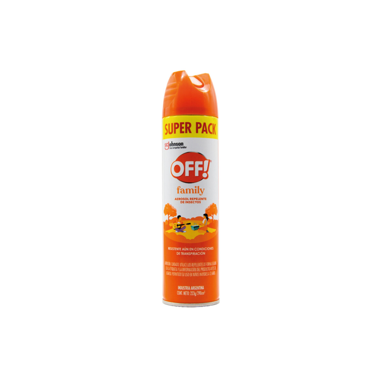 REPELENTE AERO OFF 290CC SUPER PACK FAMILI NARANJA UNIDAD 