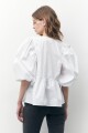 Blusa mangas balloon blanco