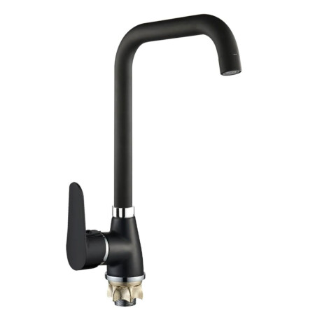 GRIFERIA COCINA MESADA DE ZINC EN NEGRO MATE NEGRO