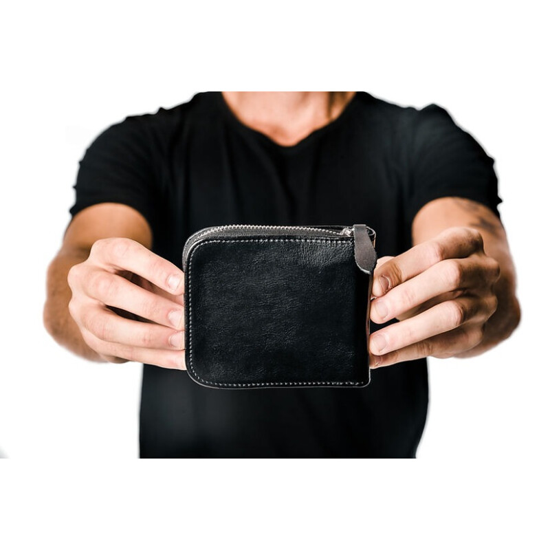 Billetera Tiffosi con cierre Negro