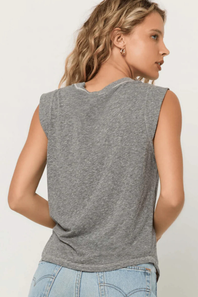 POLERA RUE HEATHERED Gris