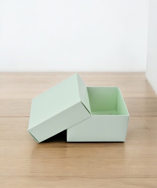 Caja Cuadrada 8x8x4,5 cm VERDE AGUA