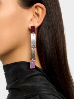 Pendientes Largos Con Esmaltado multicolor