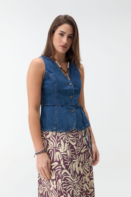 Chaleco Denim Julie Azul