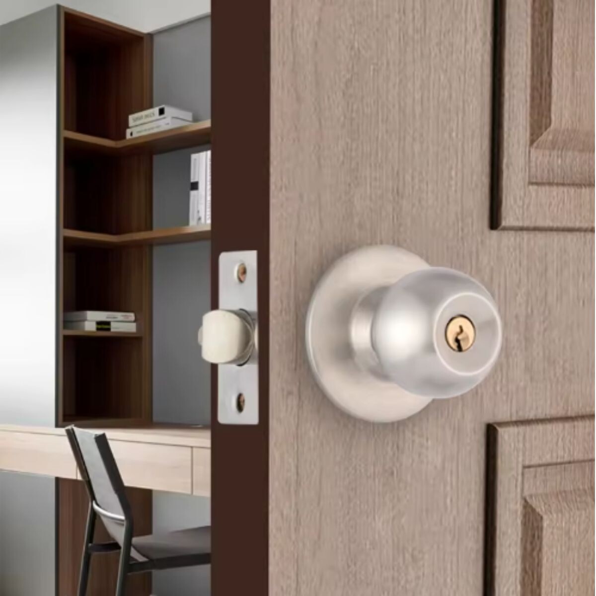 POMO DE PUERTA CON LLAVE REDONDO ET Pomo De Puerta Con Llave Redondo Et