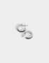 Aros Argollas Con glitter Argollas Con Glitter - Plateado